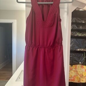 LOFT Rich Burgundy Mini Dress